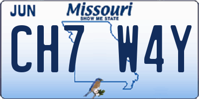 MO license plate CH7W4Y