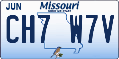 MO license plate CH7W7V