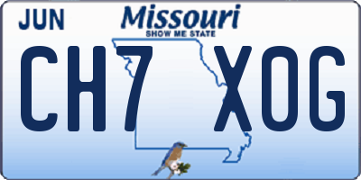 MO license plate CH7X0G