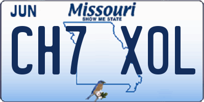 MO license plate CH7X0L
