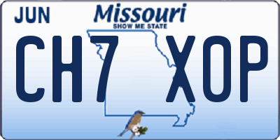 MO license plate CH7X0P