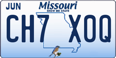 MO license plate CH7X0Q
