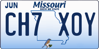 MO license plate CH7X0Y