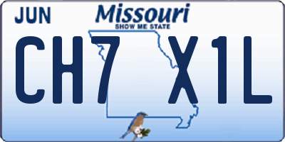 MO license plate CH7X1L