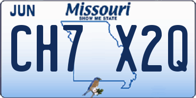MO license plate CH7X2Q
