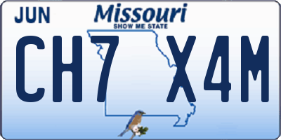 MO license plate CH7X4M
