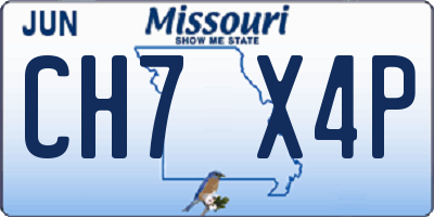 MO license plate CH7X4P