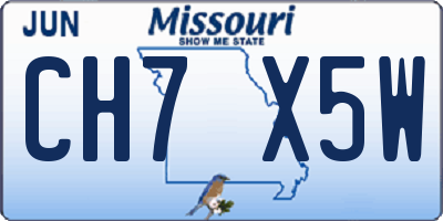 MO license plate CH7X5W