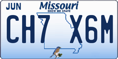 MO license plate CH7X6M