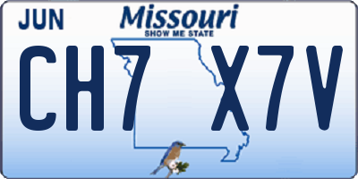 MO license plate CH7X7V