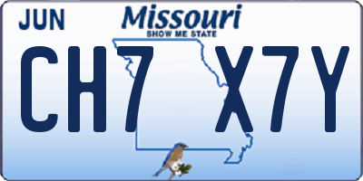 MO license plate CH7X7Y