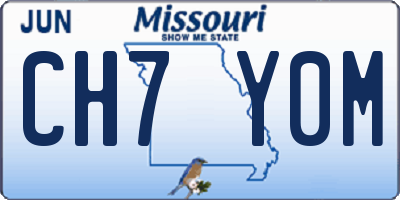 MO license plate CH7Y0M