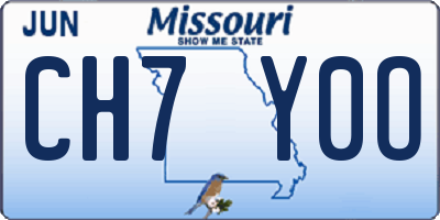 MO license plate CH7Y0O