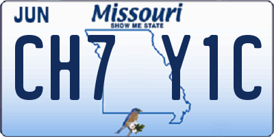 MO license plate CH7Y1C