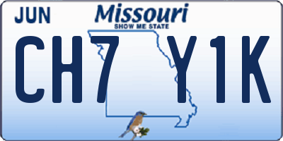 MO license plate CH7Y1K