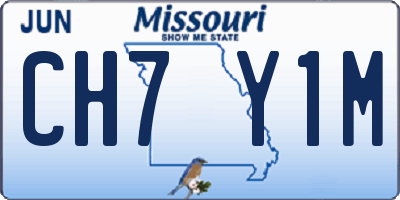 MO license plate CH7Y1M