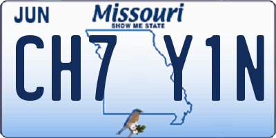 MO license plate CH7Y1N