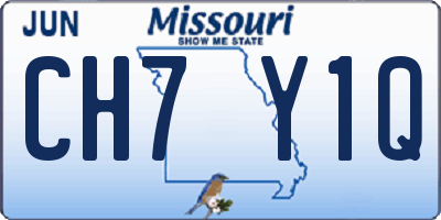 MO license plate CH7Y1Q