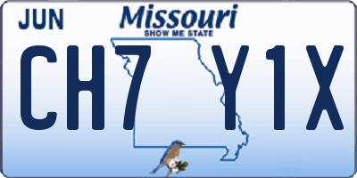 MO license plate CH7Y1X