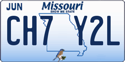 MO license plate CH7Y2L