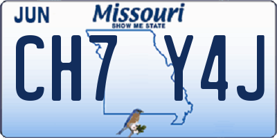 MO license plate CH7Y4J