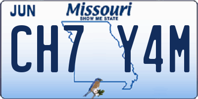 MO license plate CH7Y4M