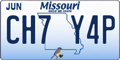 MO license plate CH7Y4P