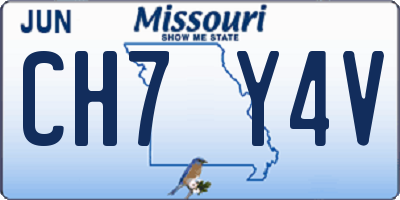 MO license plate CH7Y4V