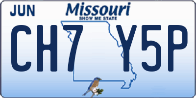 MO license plate CH7Y5P