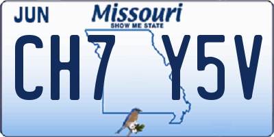 MO license plate CH7Y5V