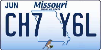MO license plate CH7Y6L