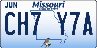 MO license plate CH7Y7A