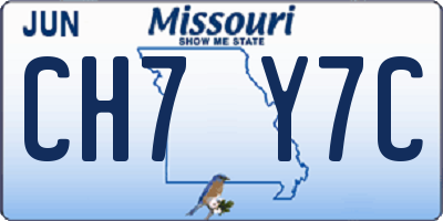 MO license plate CH7Y7C