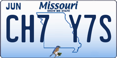 MO license plate CH7Y7S