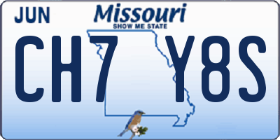 MO license plate CH7Y8S