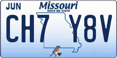 MO license plate CH7Y8V