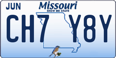 MO license plate CH7Y8Y