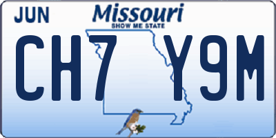 MO license plate CH7Y9M
