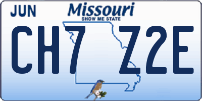 MO license plate CH7Z2E