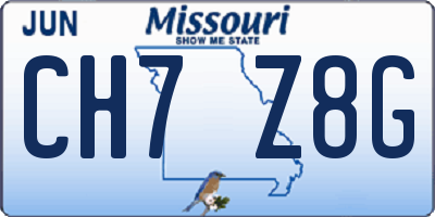 MO license plate CH7Z8G