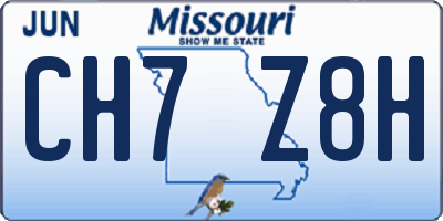 MO license plate CH7Z8H