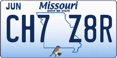 MO license plate CH7Z8R