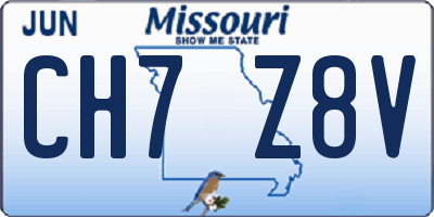 MO license plate CH7Z8V
