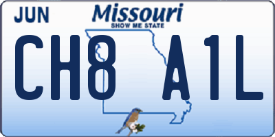 MO license plate CH8A1L
