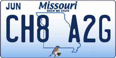 MO license plate CH8A2G
