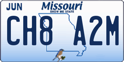MO license plate CH8A2M