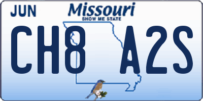 MO license plate CH8A2S