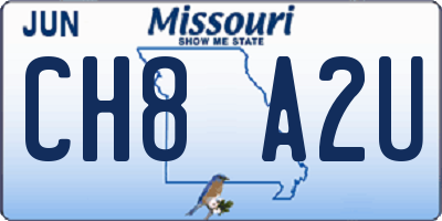MO license plate CH8A2U