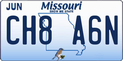 MO license plate CH8A6N