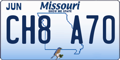 MO license plate CH8A7O